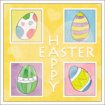 Happy Easter - Eggs & Hearts