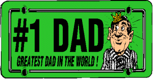 #1 Dad License Plate