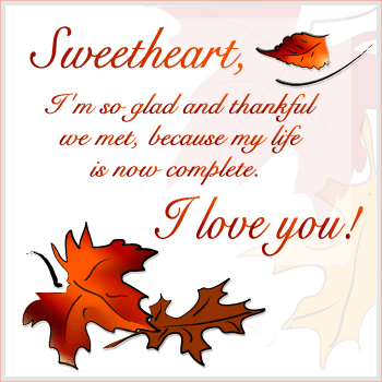 Thanksgiving - Sweetheart...